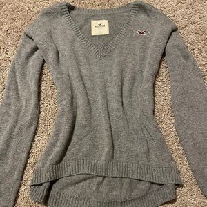 Hollister Charcoal V-Neck Sweater